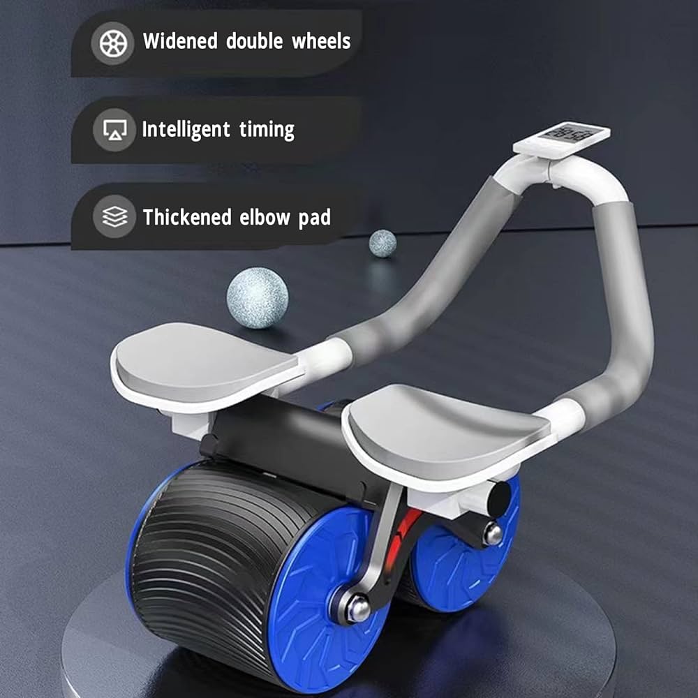 Abdominal Exercise Roller  (Automatic Rebound Workout Wheels with Timer)