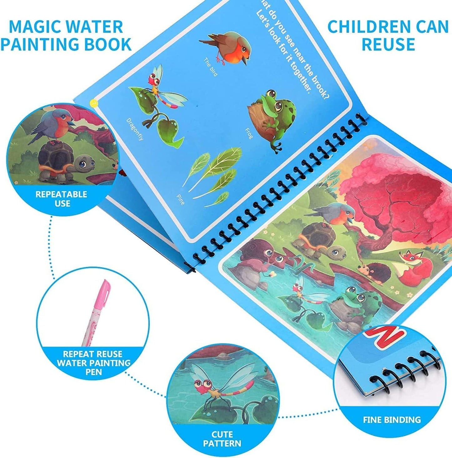 Reusable Magic Water Painting Book