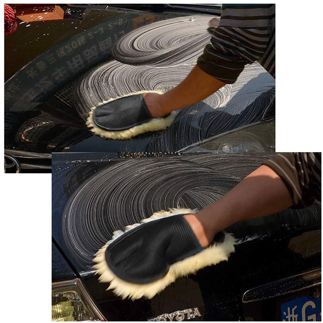 Woolen Wonder Car Cleaning Glove(extra soft & scratchfree)