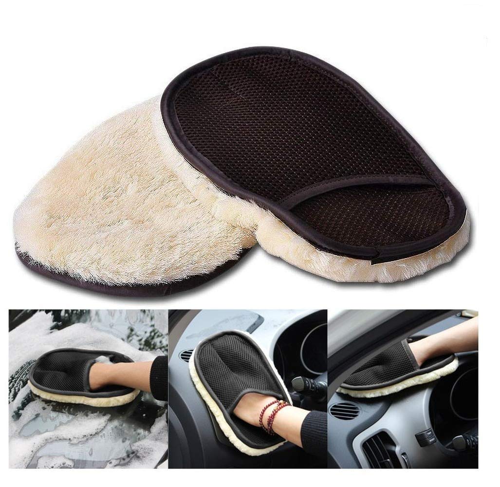 Woolen Wonder Car Cleaning Glove(extra soft & scratchfree)