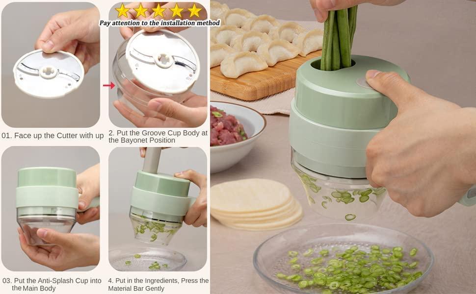 Wireless Handy Electric Vegetable Chopper(4 in 1)