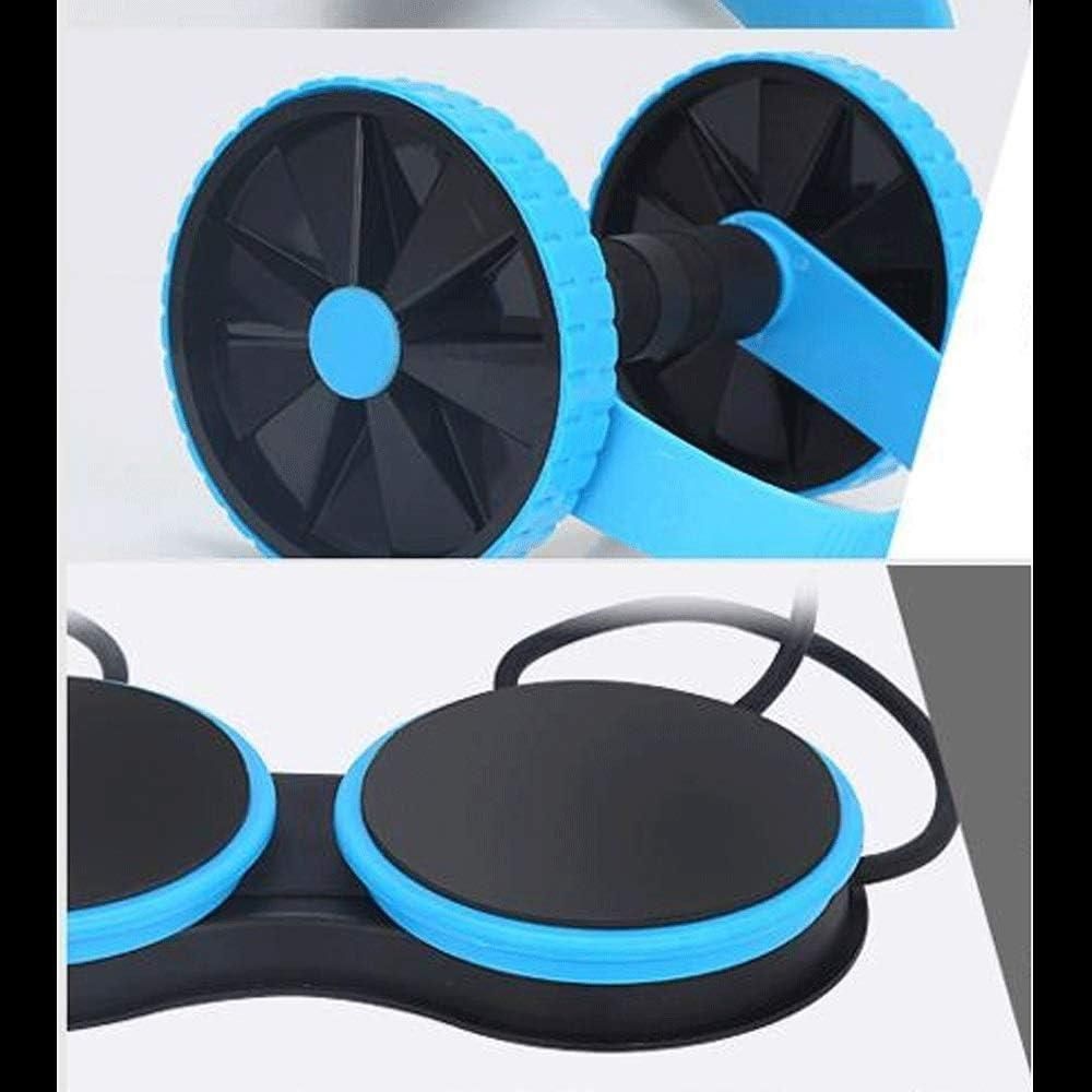 Multiple exercising wheel roller with knee pads