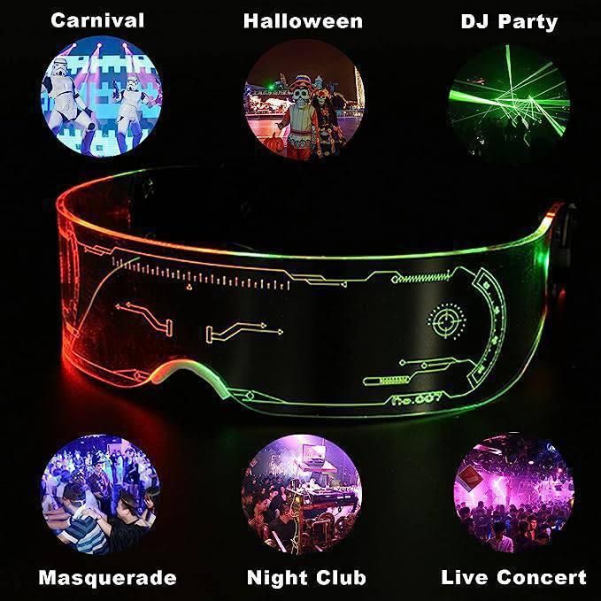 Luminous Glasses for Parties , Halloween cosplay party