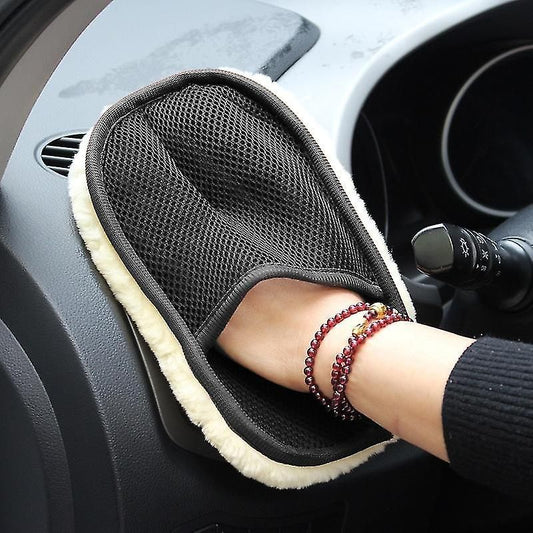 Woolen Wonder Car Cleaning Glove(extra soft & scratchfree)
