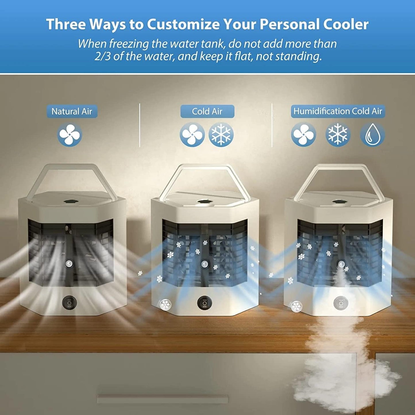 ini Air Conditioner ARCTIC COOLER Air Cooler Humidifier Mini Portable Air Cooler Fan Arctic Air Personal Space Cooler The Quick & Easy Way to Cool Any Space Air Conditioner